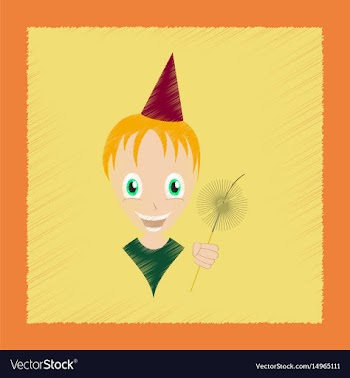 Flat shading style icon child sparkler vector image