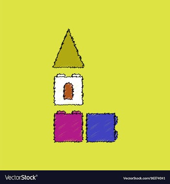 Flat shading style icon children constructor vector image