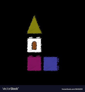Flat shading style icon children constructor vector image