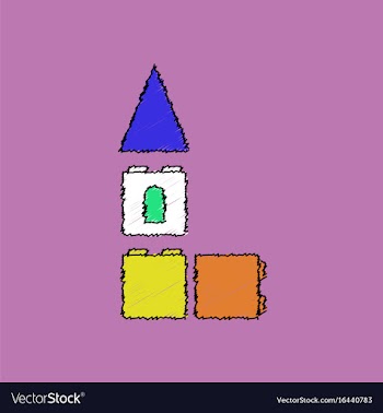 Flat shading style icon children constructor vector image