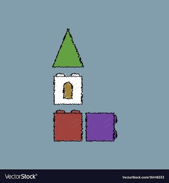 Flat shading style icon children constructor vector image