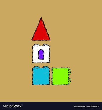 Flat shading style icon children constructor vector image