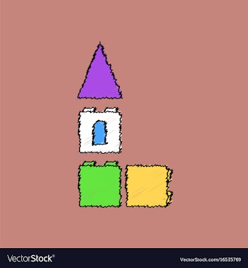 Flat shading style icon children constructor vector image