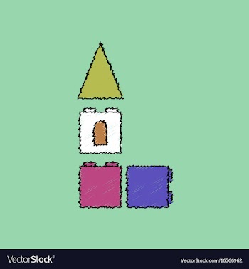 Flat shading style icon children constructor vector image