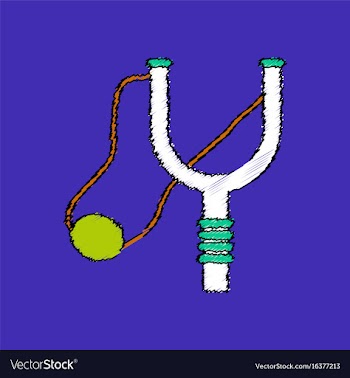 Flat shading style icon children slingshot vector image
