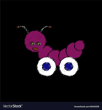 Flat shading style icon children toy caterpillar vector image
