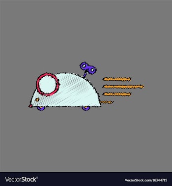 Flat shading style icon childrens toy mouse vector image