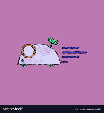 Flat shading style icon childrens toy mouse vector image