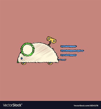 Flat shading style icon childrens toy mouse vector image