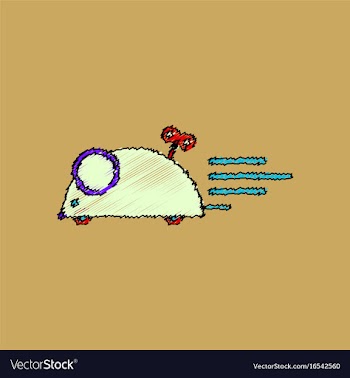 Flat shading style icon childrens toy mouse vector image