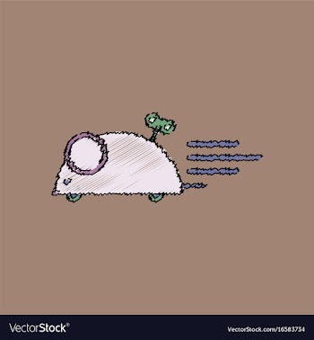 Flat shading style icon childrens toy mouse vector image