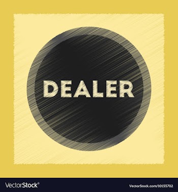 Flat shading style icon chip dealer vector image