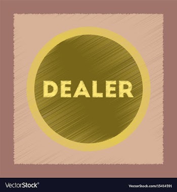 Flat shading style icon chip dealer vector image