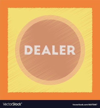 Flat shading style icon chip dealer vector image