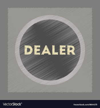 Flat shading style icon chip dealer vector image