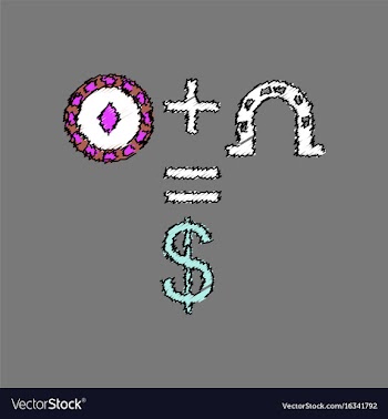 Flat shading style icon chip horseshoe dollar vector image