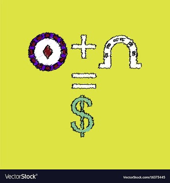 Flat shading style icon chip horseshoe dollar vector image