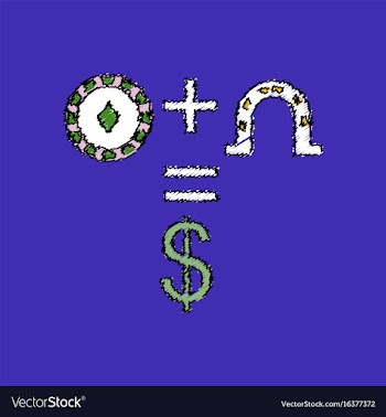 Flat shading style icon chip horseshoe dollar vector image