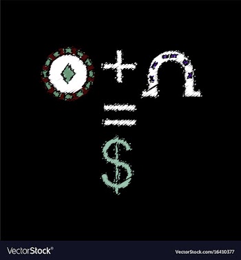 Flat shading style icon chip horseshoe dollar vector image