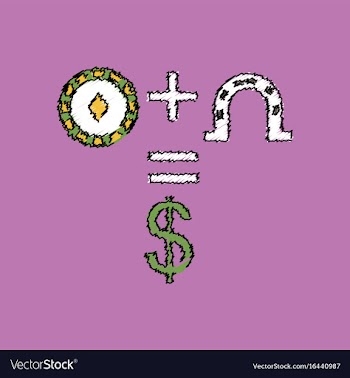 Flat shading style icon chip horseshoe dollar vector image