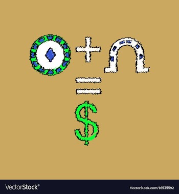 Flat shading style icon chip horseshoe dollar vector image