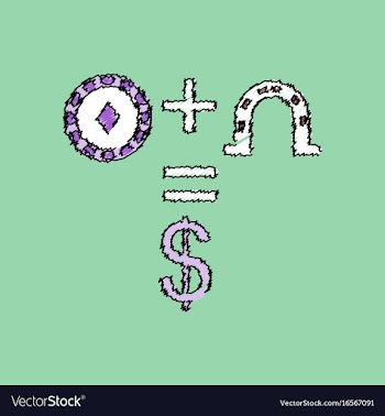 Flat shading style icon chip horseshoe dollar vector image