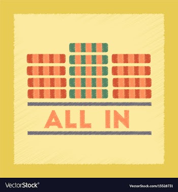 Flat shading style icon chips all in vector image