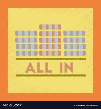 Flat shading style icon chips all in vector image