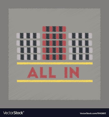 Flat shading style icon chips all in vector image