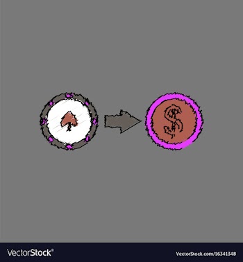 Flat shading style icon chips equal money vector image