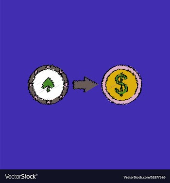 Flat shading style icon chips equal money vector image