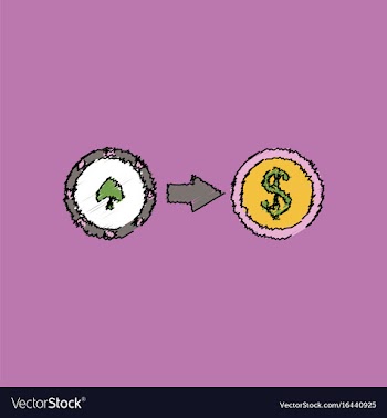 Flat shading style icon chips equal money vector image