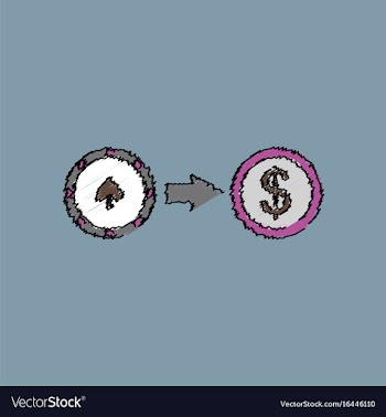 Flat shading style icon chips equal money vector image