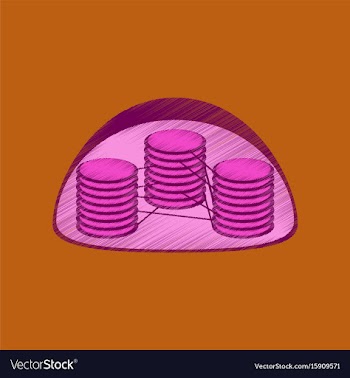 Flat shading style icon chloroplast vector image