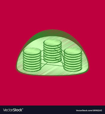 Flat shading style icon chloroplast vector image