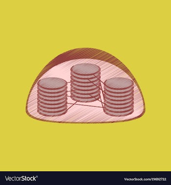 Flat shading style icon chloroplast vector image