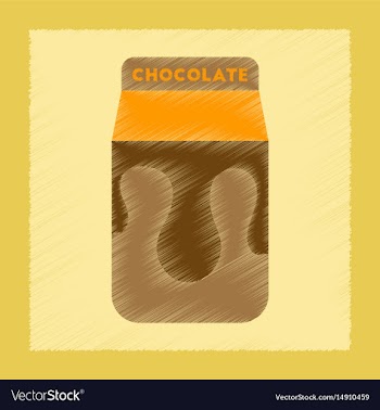 Flat shading style icon chocolate package vector image