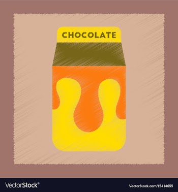 Flat shading style icon chocolate package vector image
