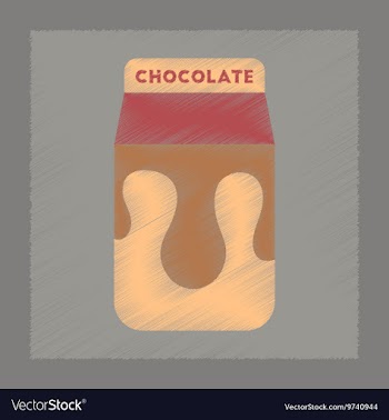 Flat shading style icon chocolate package vector image