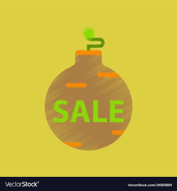 Flat shading style icon christmas ball sale vector image