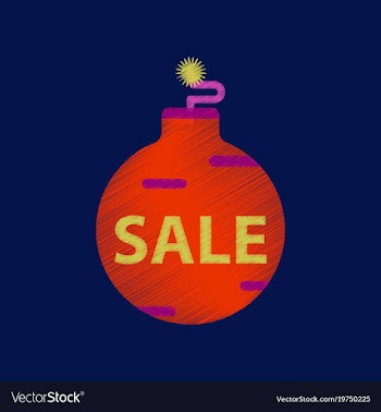 Flat shading style icon christmas ball sale vector image