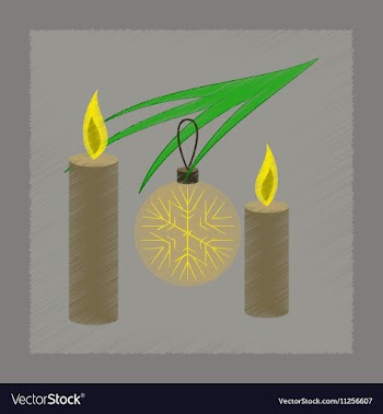 Flat shading style icon Christmas balls and vector image