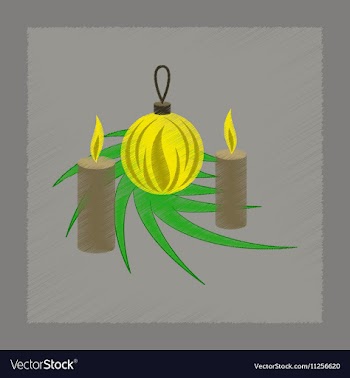 Flat shading style icon Christmas balls and vector image