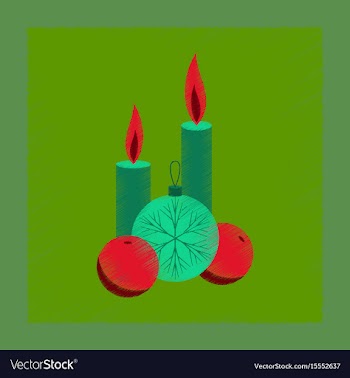 Flat shading style icon christmas balls and vector image