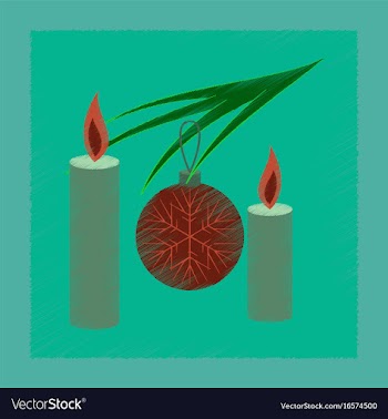 Flat shading style icon christmas balls and vector image