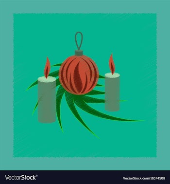 Flat shading style icon christmas balls and vector image