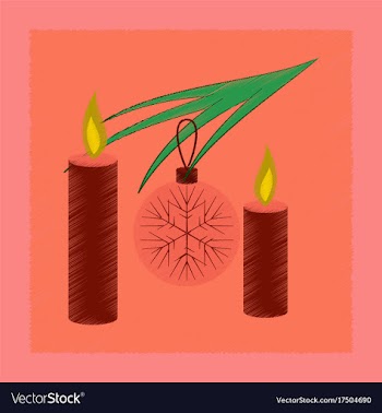 Flat shading style icon christmas balls and vector image