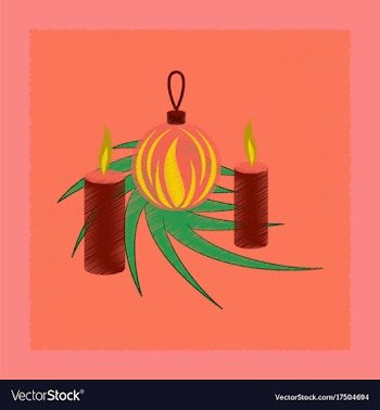 Flat shading style icon christmas balls and vector image