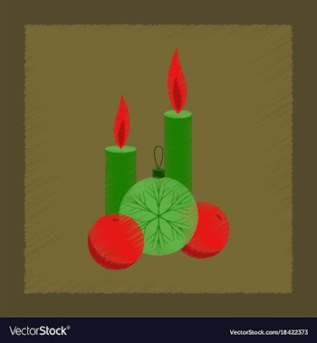 Flat shading style icon christmas balls and vector image