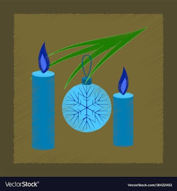 Flat shading style icon christmas balls and vector image